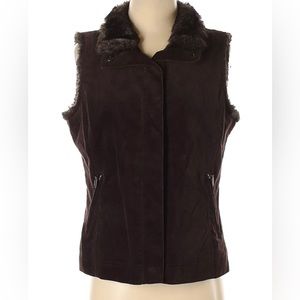 NWOT J. Jill Faux Fur Vest